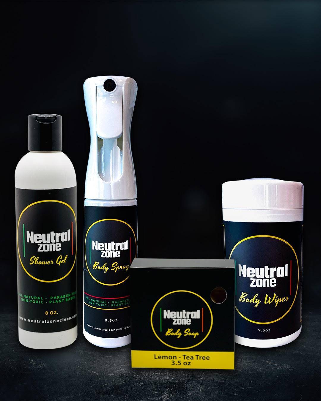 Neutral Zone Clean Lemon Tea Tree Bundle – 4-Piece Hygiene Kit